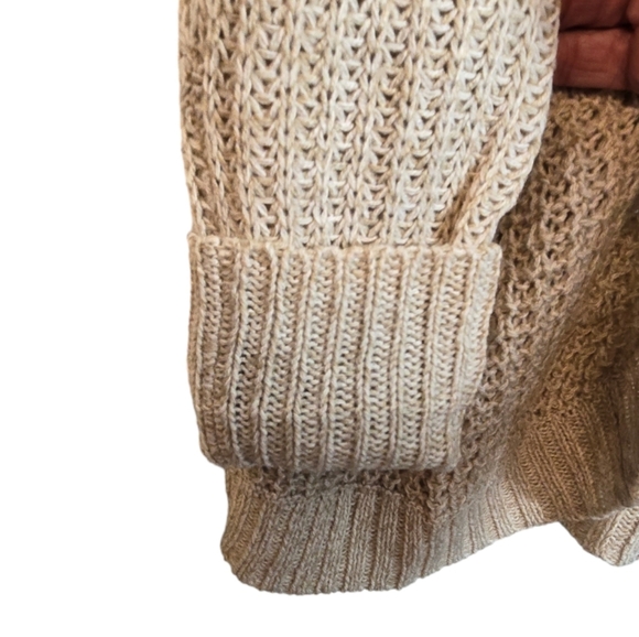 RD Style Womens Open Front Cardigan Delicate Knit Beige Cream Medium New - Picture 6 of 12